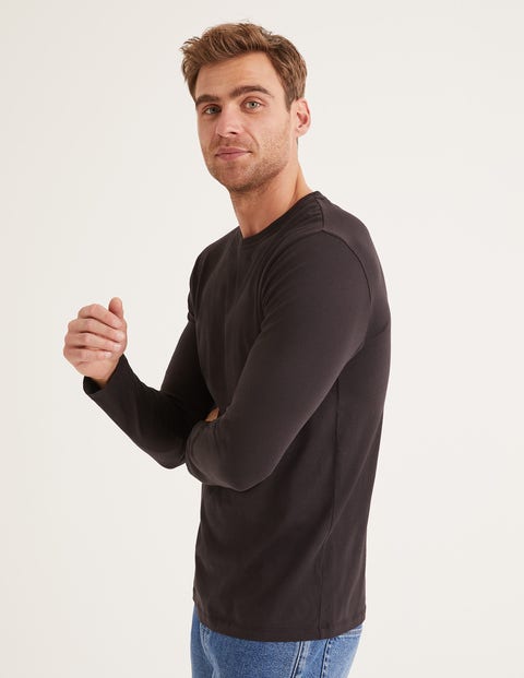 Long Sleeve Washed T-Shirt - Black Long Sleeve Washed T-Shirt - Black