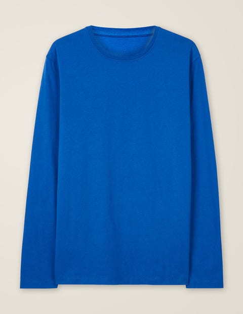 Langärmliges Vorgewaschenes Shirt - Königsblau Langärmliges Vorgewaschenes Shirt - Königsblau