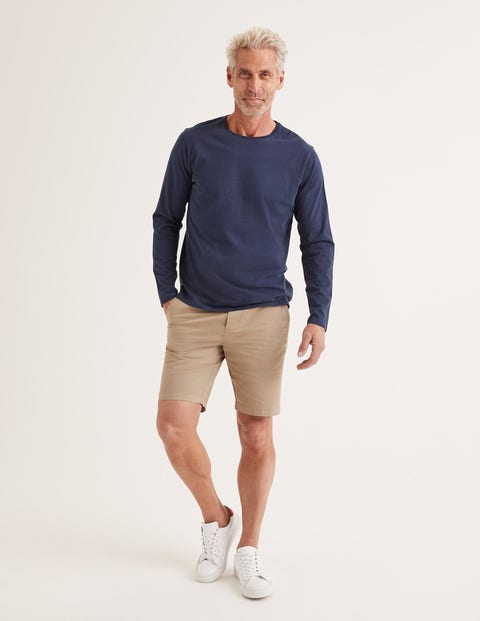 T-Shirt Délavé À Manches Longues - Bleu marine classique T-Shirt Délavé À Manches Longues - Bleu marine classique