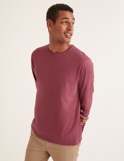 Long Sleeve Washed T-Shirt - Rosewood Long Sleeve Washed T-Shirt - Rosewood