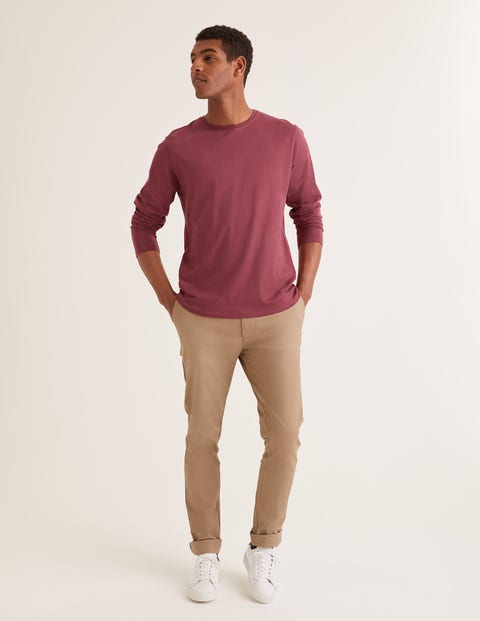 Long Sleeve Washed T-Shirt - Rosewood Long Sleeve Washed T-Shirt - Rosewood