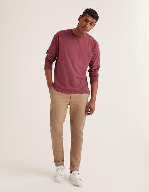 Long Sleeve Washed T-Shirt - Rosewood Long Sleeve Washed T-Shirt - Rosewood