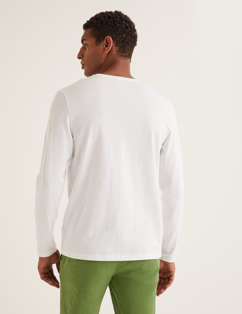 Long Sleeve Washed T-Shirt - White Long Sleeve Washed T-Shirt - White