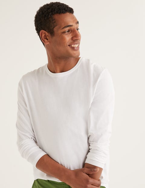 Long Sleeve Washed T-Shirt - White Long Sleeve Washed T-Shirt - White
