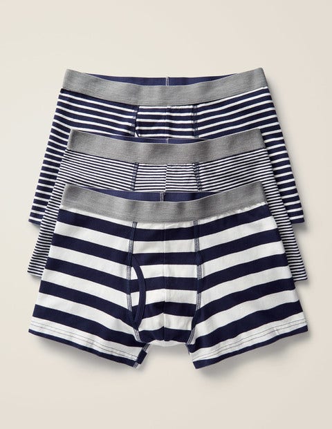 Jersey-Boxershorts Im 3Er-Pack - Set in Navy mit Streifen-Mix Jersey-Boxershorts Im 3Er-Pack - Set in Navy mit Streifen-Mix