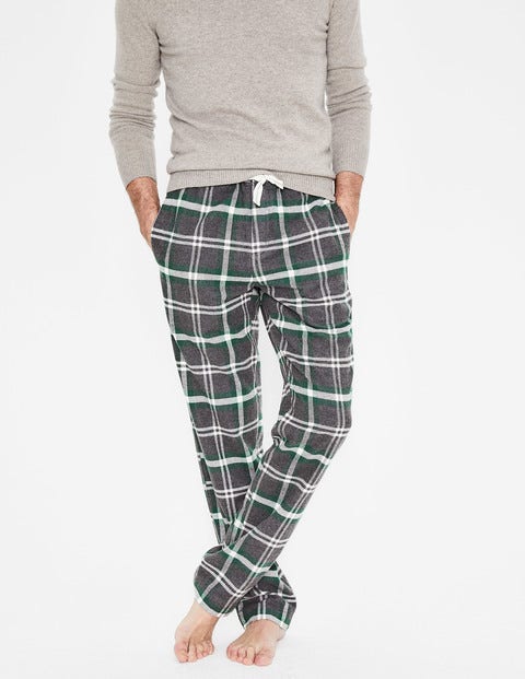 Brushed Cotton Pull-Ons - Grey Marl/Scots Pine Check Brushed Cotton Pull-Ons - Grey Marl/Scots Pine Check
