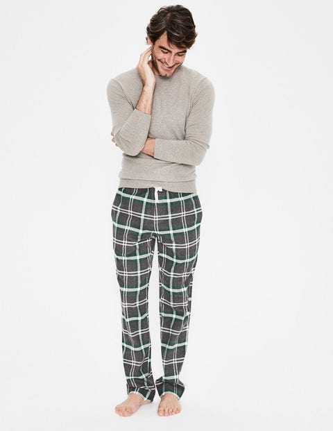 Brushed Cotton Pull-Ons - Grey Marl/Scots Pine Check Brushed Cotton Pull-Ons - Grey Marl/Scots Pine Check