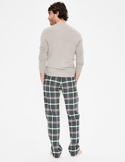 Brushed Cotton Pull-Ons - Grey Marl/Scots Pine Check Brushed Cotton Pull-Ons - Grey Marl/Scots Pine Check