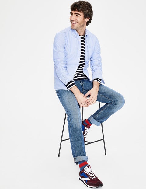 Slim Fit Oxford Shirt - Blue Slim Fit Oxford Shirt - Blue