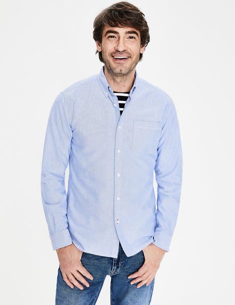 Slim Fit Oxford Shirt - Blue Slim Fit Oxford Shirt - Blue