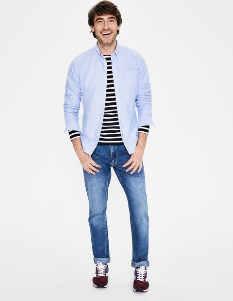 Slim Fit Oxford Shirt - Blue Slim Fit Oxford Shirt - Blue