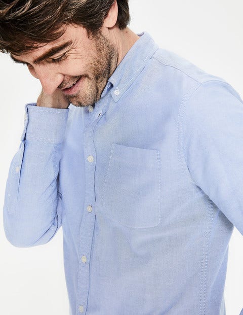 Slim Fit Oxford Shirt - Blue Slim Fit Oxford Shirt - Blue