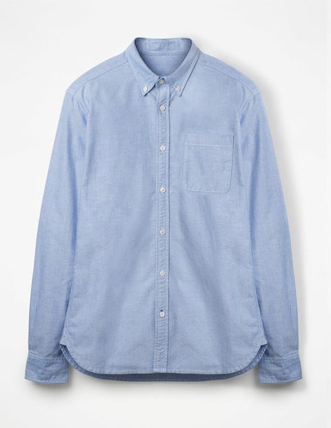 Schmal Geschnittenes Oxford-Hemd - Blau Schmal Geschnittenes Oxford-Hemd - Blau