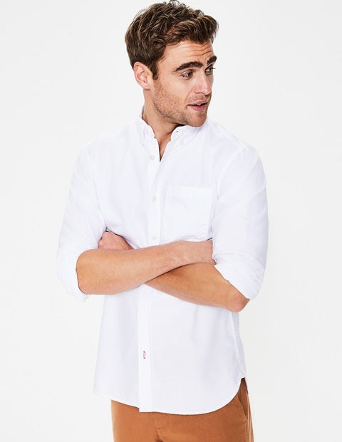 Slim Fit Oxford Shirt - White Slim Fit Oxford Shirt - White