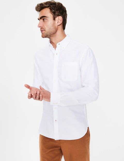 Slim Fit Oxford Shirt - White Slim Fit Oxford Shirt - White