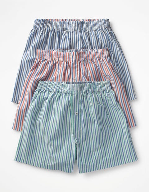3 Pack Woven Boxers - Stripe Multi Pack 3 Pack Woven Boxers - Stripe Multi Pack