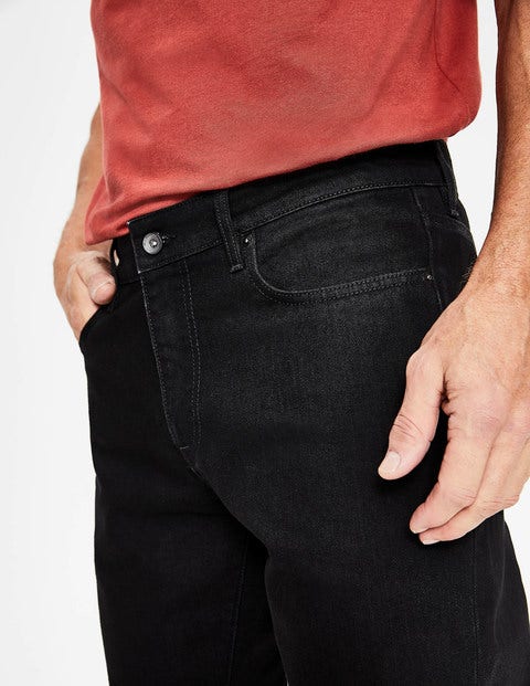 Jeans Mit Schmalem Bein - Schwarzes Denim Jeans Mit Schmalem Bein - Schwarzes Denim