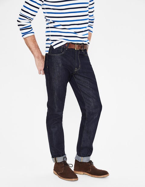 Jeans Mit Schmalem Bein - Denim, Dunkle Waschung Jeans Mit Schmalem Bein - Denim, Dunkle Waschung