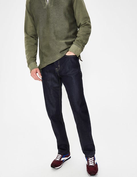 Jeans Mit Geradem Bein - Denim, Dunkle Waschung Jeans Mit Geradem Bein - Denim, Dunkle Waschung