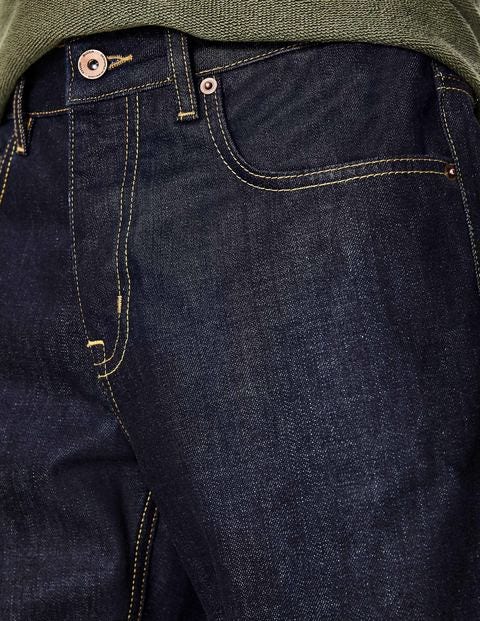 Jeans Mit Geradem Bein - Denim, Dunkle Waschung Jeans Mit Geradem Bein - Denim, Dunkle Waschung