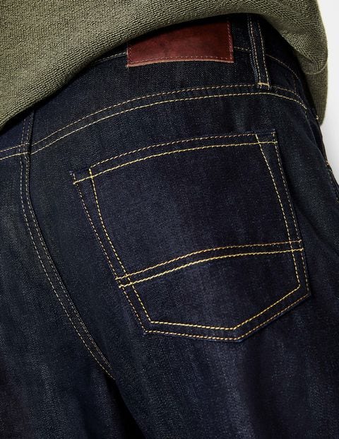 Jeans Mit Geradem Bein - Denim, Dunkle Waschung Jeans Mit Geradem Bein - Denim, Dunkle Waschung