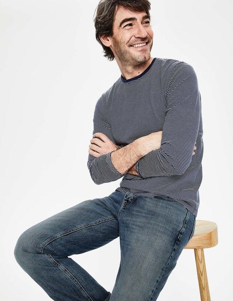 Jeans Mit Geradem Bein - Denim, Starke Waschung Jeans Mit Geradem Bein - Denim, Starke Waschung