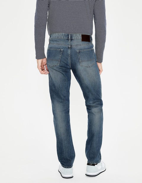 Jeans Mit Geradem Bein - Denim, Starke Waschung Jeans Mit Geradem Bein - Denim, Starke Waschung