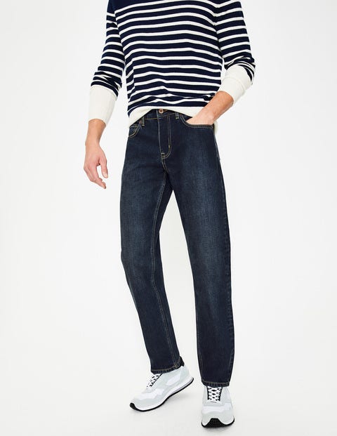 Straight Leg Jeans - Mid Wash Denim Straight Leg Jeans - Mid Wash Denim