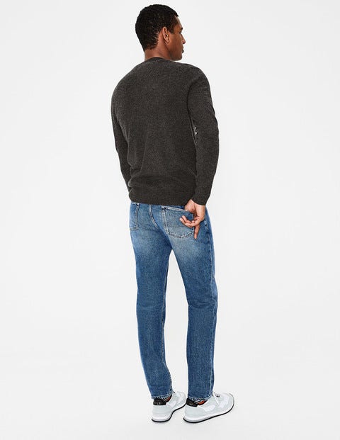Cashmere Crew Neck - Dark Grey Marl Cashmere Crew Neck - Dark Grey Marl
