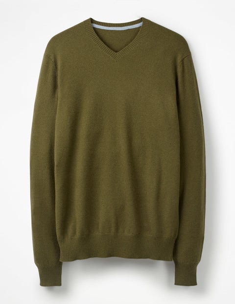 Cashmere V-Neck - Kiwi Green Cashmere V-Neck - Kiwi Green