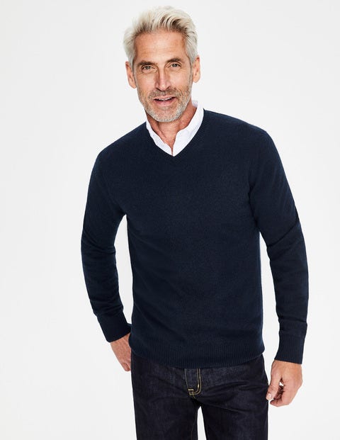 Cashmere V-Neck - Navy Cashmere V-Neck - Navy