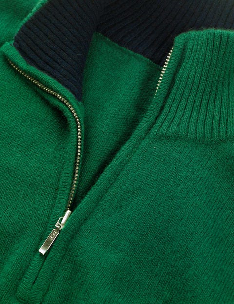 Cashmere Half-Zip - Hillside Green Cashmere Half-Zip - Hillside Green