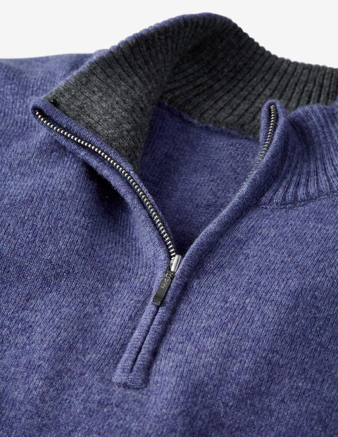 Cashmere Half-Zip - Heather Marl Cashmere Half-Zip - Heather Marl