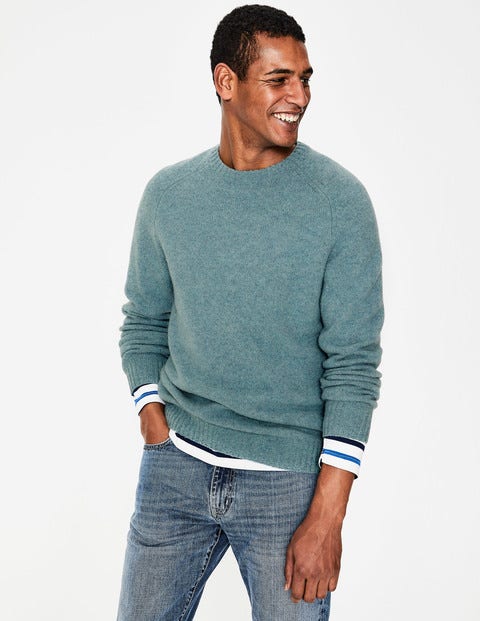 Aldgate Brushed Crew Neck - Topaz Aldgate Brushed Crew Neck - Topaz