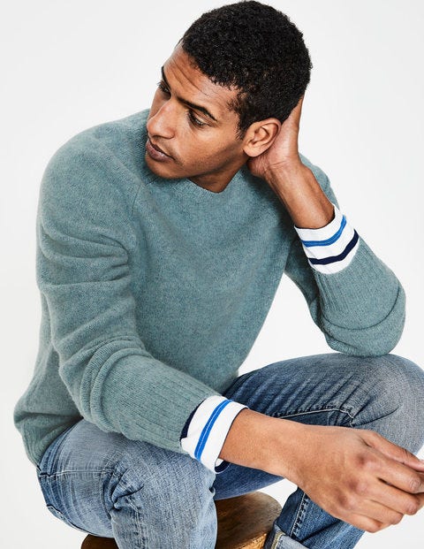 Aldgate Brushed Crew Neck - Topaz Aldgate Brushed Crew Neck - Topaz