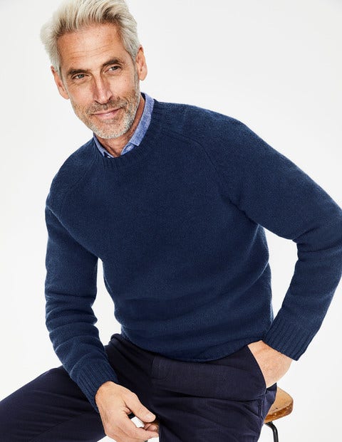 Aldgate Brushed Crew Neck - Navy Aldgate Brushed Crew Neck - Navy
