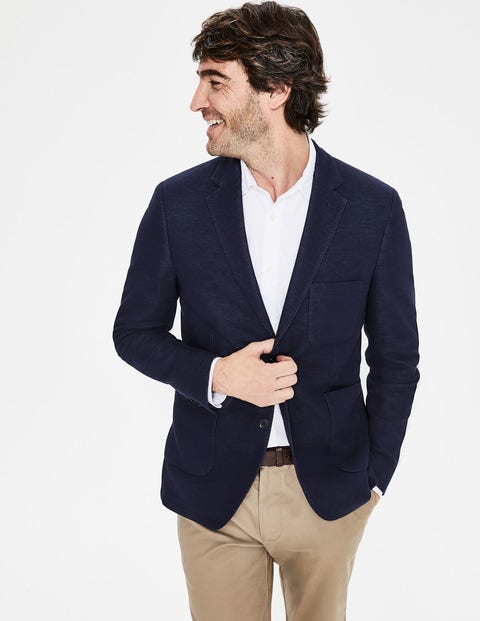 Elgin Piqué-Blazer - Navy Elgin Piqué-Blazer - Navy