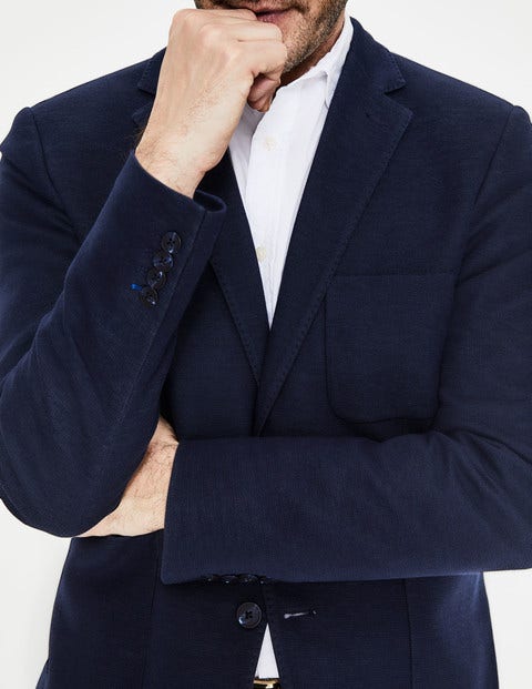 Elgin Piqué-Blazer - Navy Elgin Piqué-Blazer - Navy
