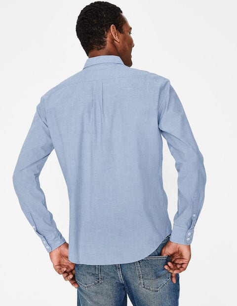 Poplin Cutaway Collar Shirt - Blue End on End Poplin Cutaway Collar Shirt - Blue End on End