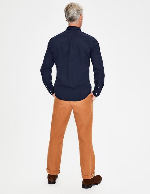 Poplin Cutaway Collar Shirt - Navy Poplin Cutaway Collar Shirt - Navy