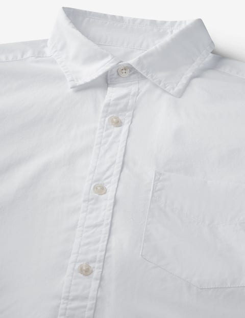 Poplin Cutaway Collar Shirt - White Poplin Cutaway Collar Shirt - White
