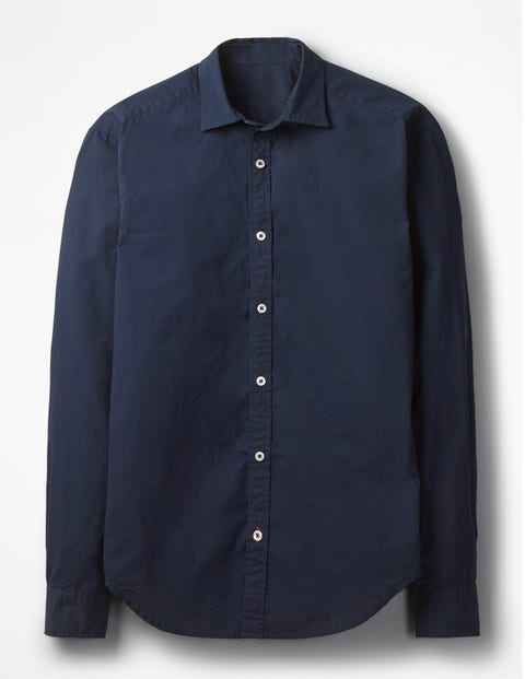 Slim Fit Poplin Cutaway Collar - Navy Slim Fit Poplin Cutaway Collar - Navy