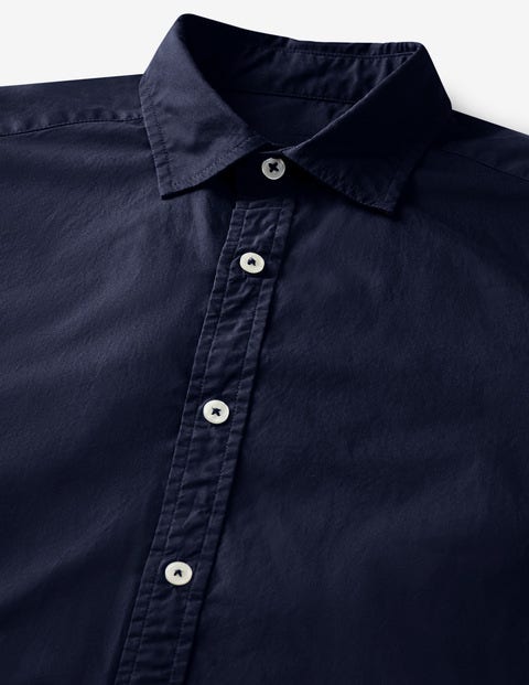 Slim Fit Poplin Cutaway Collar - Navy Slim Fit Poplin Cutaway Collar - Navy