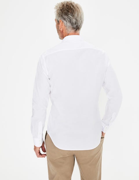 Slim Fit Poplin Cutaway Collar - White Slim Fit Poplin Cutaway Collar - White