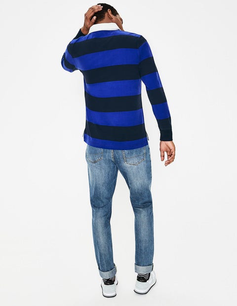 Rugby Shirt - Navy/Blue Wave Stripe Rugby Shirt - Navy/Blue Wave Stripe