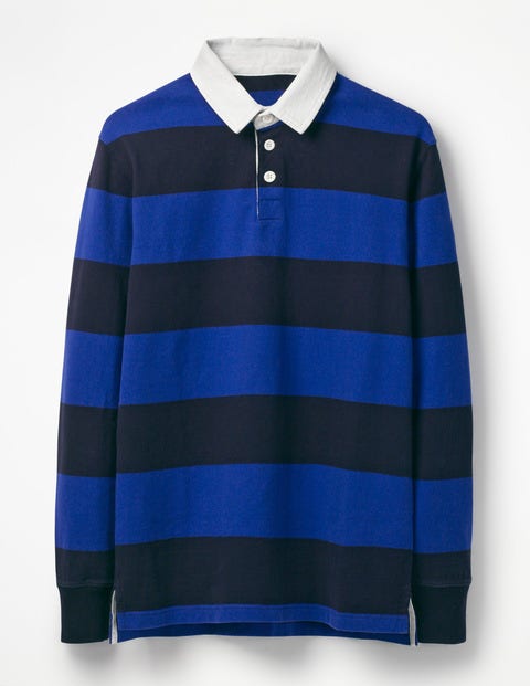 Rugby Shirt - Navy/Blue Wave Stripe Rugby Shirt - Navy/Blue Wave Stripe