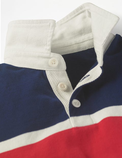 Birkett Rugby Shirt - Washed Crimson Multi Stripe Birkett Rugby Shirt - Washed Crimson Multi Stripe