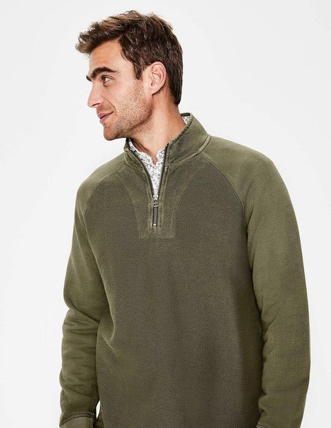 Mallory Garment-Dyed Half-Zip - Khaki Mallory Garment-Dyed Half-Zip - Khaki