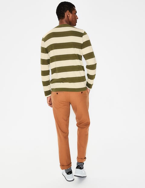 Long Sleeve Stripe T-Shirt - Ecru/Kiwi Green Stripe Long Sleeve Stripe T-Shirt - Ecru/Kiwi Green Stripe