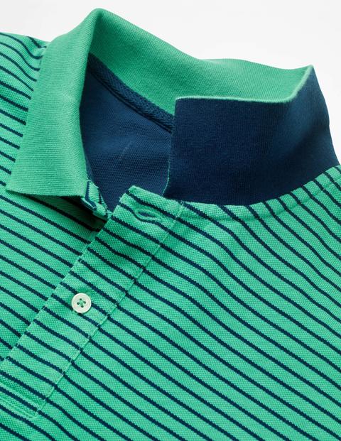 Pique Polo - Jungle Green/Navy Stripe Pique Polo - Jungle Green/Navy Stripe